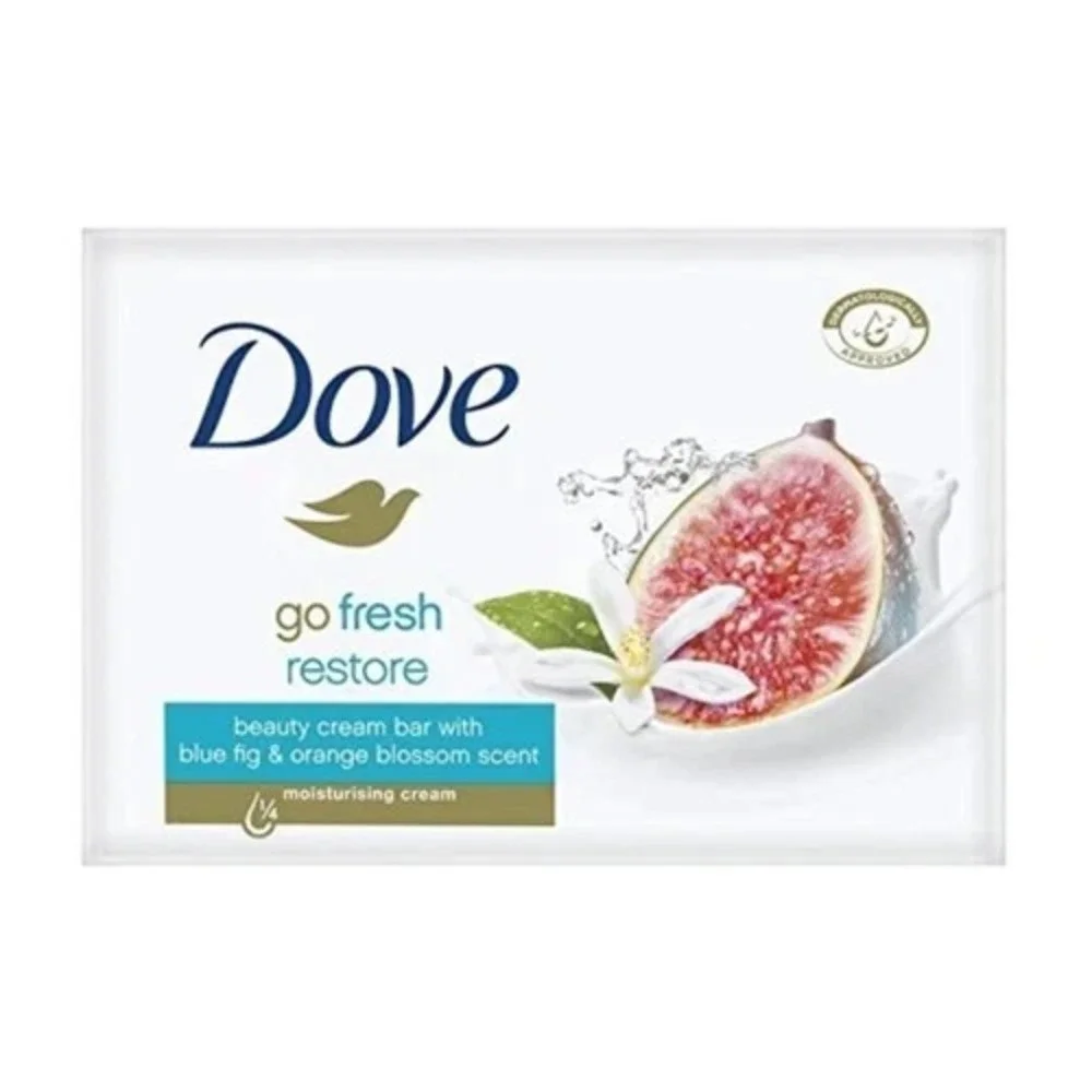 Dove Soap Restoring Beauty Bar Blue Fig Orange Blossom, 3.17oz (Pack of 2)
